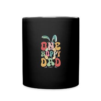 Papa lapin, papa de Pâques, un papa houblonné - Mug uni - noir - Devant