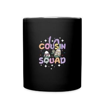 Easter Bunnies Cousin Bunny squad - Full Colour Mug - black - Front