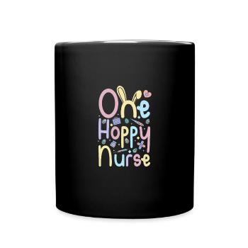 Lapins de Pâques une infirmière houblonnée - Mug uni - noir - Devant