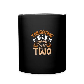 Pregnant expecting a baby, tailgating for two - Tasse einfarbig - Schwarz - Vorne