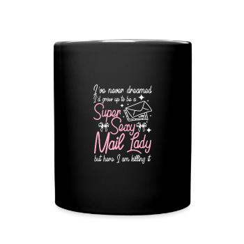 Dame du courrier super sexy - Mug uni - noir - Devant