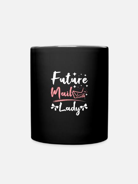 Future mail lady - Tasse einfarbig - Schwarz
