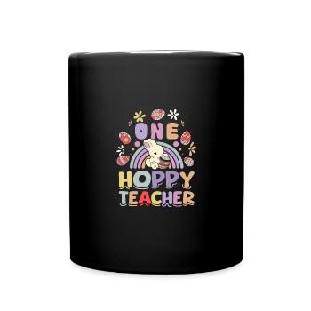 Lapins de Pâques Un professeur de houblonnage - Mug uni - noir - Devant