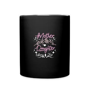 Voyage de randonnée mère-fille - Mug uni - noir - Devant