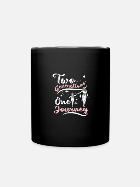 Mère-Fille deux générations en voyage - Mug uni - noir