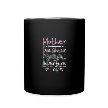Voyage d’aventure mère-fille - Mug uni - noir - Devant