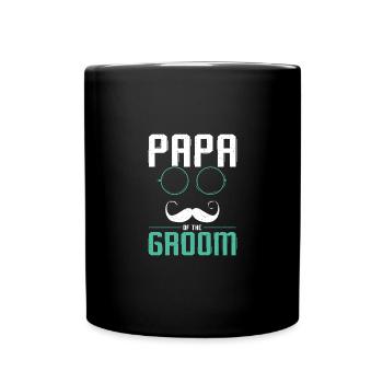 Groomsmen Papa of the groom - Full Colour Mug - black - Front