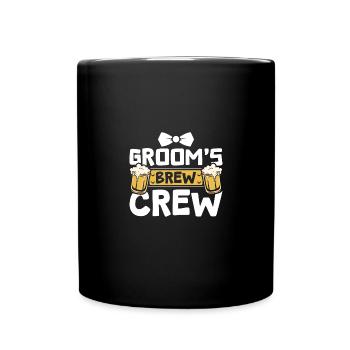 Groom Bridal Wedding Squad Groom's Brew Beer Crew - Full Colour Mug - black - Front