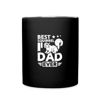 Best squirrel dad ever - Tasse einfarbig - Schwarz - Vorne