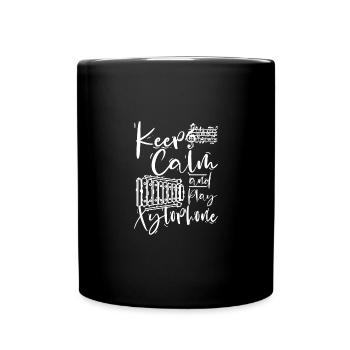 Xylophonist keep calm and play xylophone - Full Colour Mug - black - Front