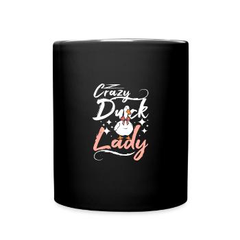 Dame canard folle - Mug uni - noir - Devant