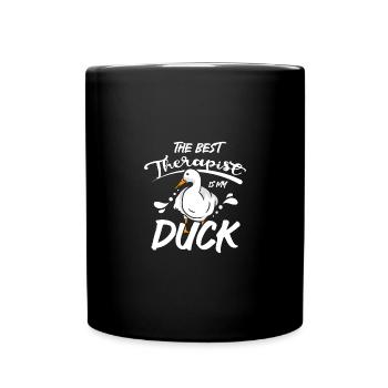 Le meilleur thérapeute est mon canard pékin de compagnie - Mug uni - noir - Devant