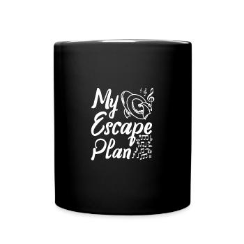 My escape plan playing cymbals - Full Colour Mug - black - Front