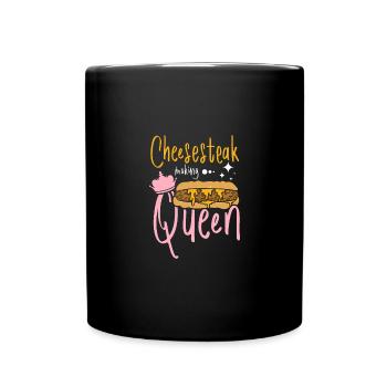 Philly Cheesesteak making queen - Tasse einfarbig - Schwarz - Vorne