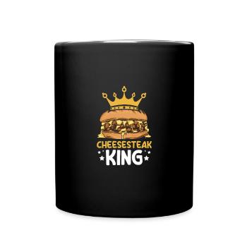 Philly Cheesesteak King - Tasse einfarbig - Schwarz - Vorne