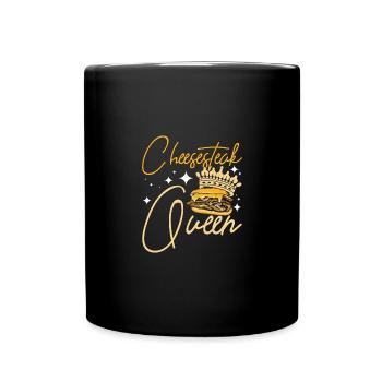 Philly Cheesesteak Queen - Tasse einfarbig - Schwarz - Vorne