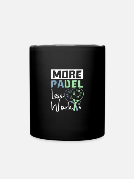 More padel less work - Full Colour Mug - black