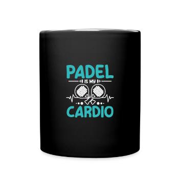 Le padel est mon cardio - Mug uni - noir - Devant