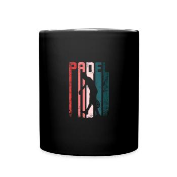 Padel rétro vintage - Mug uni - noir - Devant