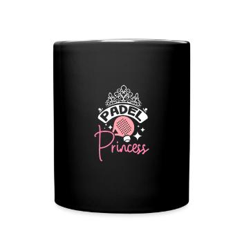 Fille Padel princesse - Mug uni - noir - Devant