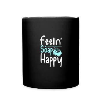 Soap making Feelin soap happy - Tasse einfarbig - Schwarz - Vorne