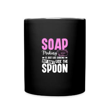 Fare il sapone non leccare il cucchiaio - Tazza monocolore - nero - Fronte