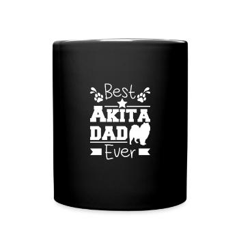 Beat akita dad ever - Tasse einfarbig - Schwarz - Vorne