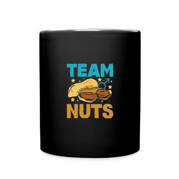 Gender Reveal Team boy nuts - Tasse einfarbig - Schwarz - Vorne