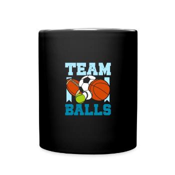 Gender Reveal Team boy team balls - Tasse einfarbig - Schwarz - Vorne
