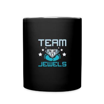 Gender Reveal Team boy team jewels - Tasse einfarbig - Schwarz - Vorne