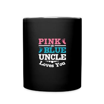 Pink or blue uncle loves you - Tasse einfarbig - Schwarz - Vorne