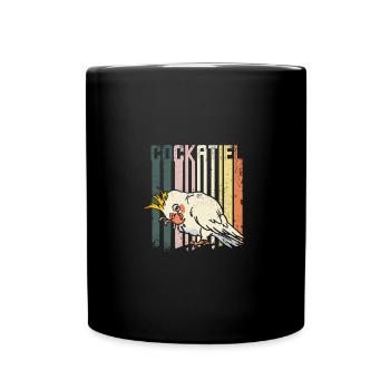 Rétro Vintage Cockatiel - Mug uni - noir - Devant