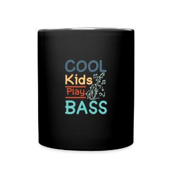 Children Cool kids play bass - Full Colour Mug - black - Front