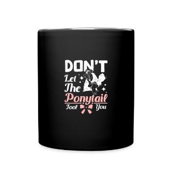 Aikido girl don't let the ponytail fool you - Full Colour Mug - black - Front
