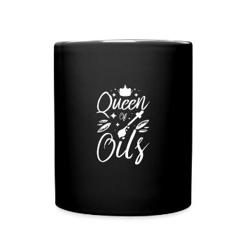 Queen of Essential oils - Tasse einfarbig - Schwarz - Vorne