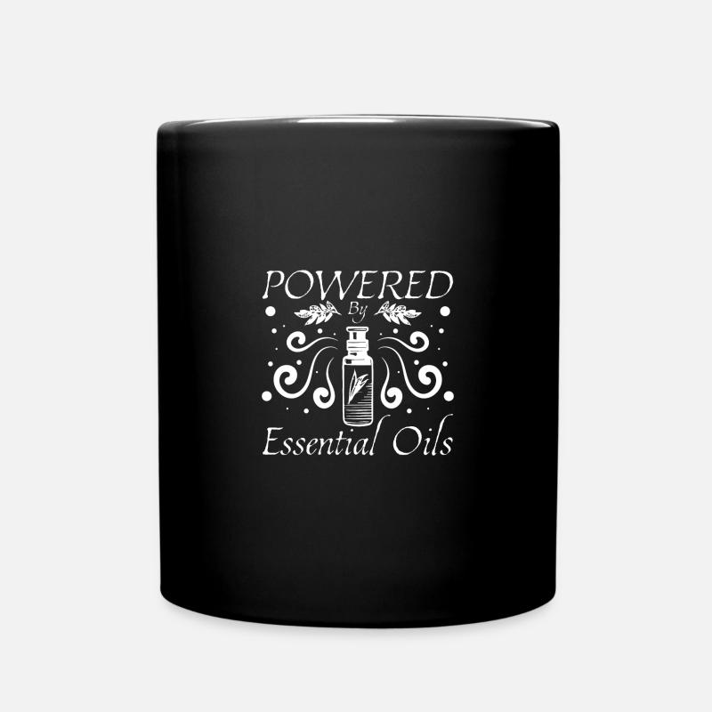 Powered by Essential oils - Tasse einfarbig - Schwarz
