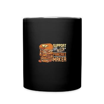 Support your local pancake maker - Full Colour Mug - black - Front