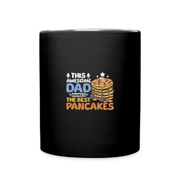 Fête des pères Ce papa fait les meilleures crêpes - Mug uni - noir - Devant
