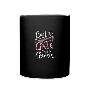 Les filles cool jouent de la guitare - Mug uni - noir - Devant
