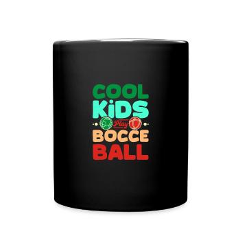 Les enfants cool jouent à la pétanque - Mug uni - noir - Devant