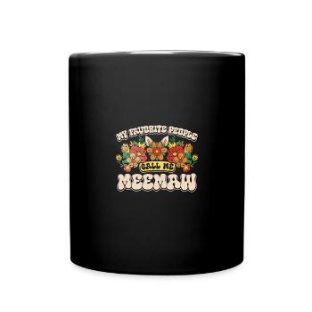 My favoritee people call me meemaw - Tasse einfarbig - Schwarz - Vorne
