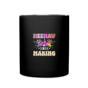 Groovy Flowers Meemaw in the making - Tasse einfarbig - Schwarz - Vorne