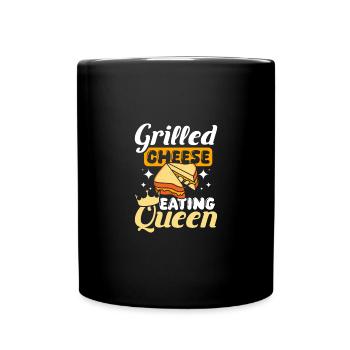 Reine mangeuse de fromage grillé - Mug uni - noir - Devant