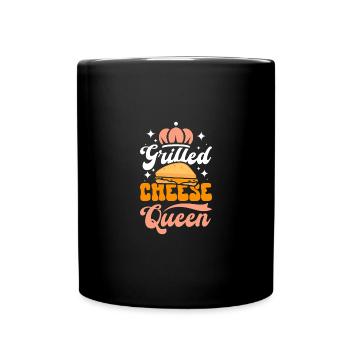 Grilled cheese queen - Tasse einfarbig - Schwarz - Vorne