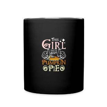 Cette fille fait la meilleure tarte à la citrouille - Mug uni - noir - Devant