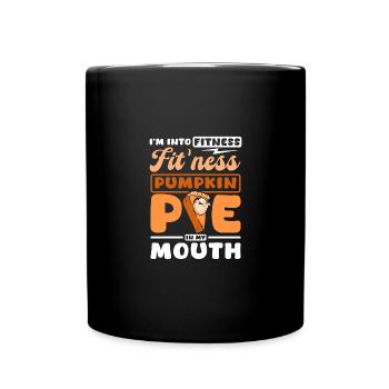 J’adore la tarte à la citrouille dans la bouche - Mug uni - noir - Devant