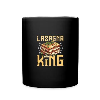 Roi de la lasagne - Mug uni - noir - Devant