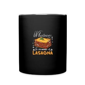 Quoi que j’aie Lasagne - Mug uni - noir - Devant