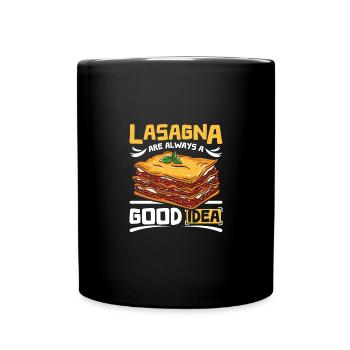 Les lasagnes sont toujours une bonne idée - Mug uni - noir - Devant