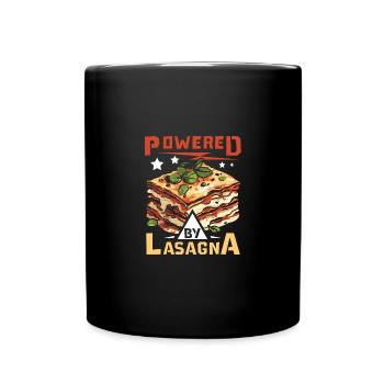 Propulsé par Lasagna - Mug uni - noir - Devant